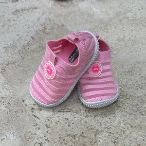 Kids Pink Slip-On Sneakers